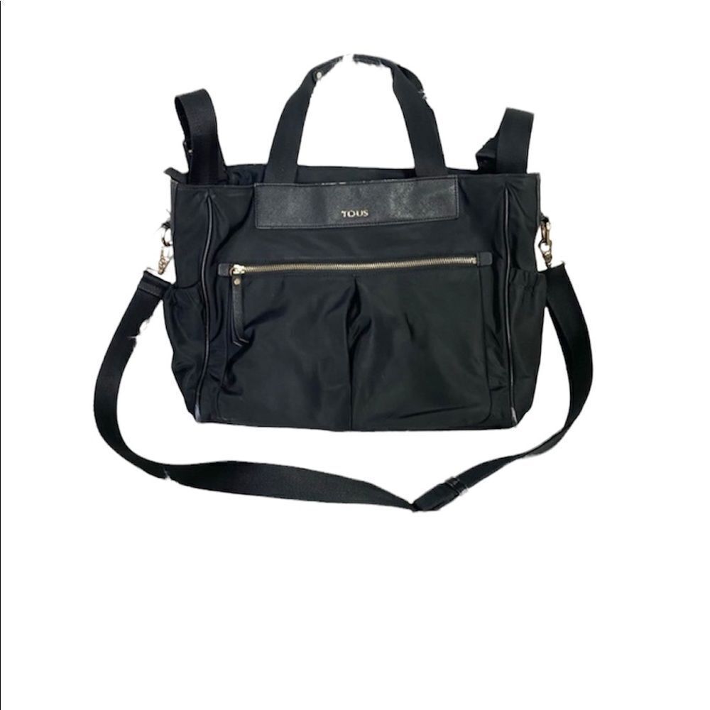TOUS Black Crossbody Strap Water Repellent Baby Diaper Bag
